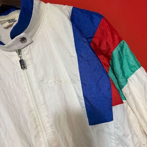 Vintage Sergio Tacchini Womens Multicolor Windbreaker Jacket Size 10 - Picture 2 of 12